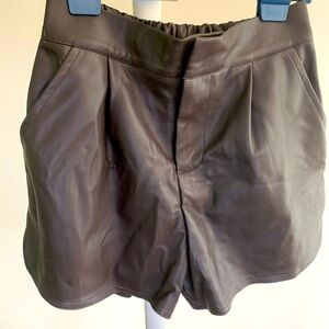 Faux leather shorts